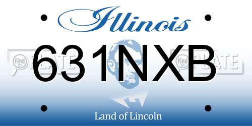 631NXB Illinois License Plate