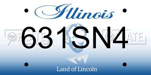 631SN4 Illinois License Plate