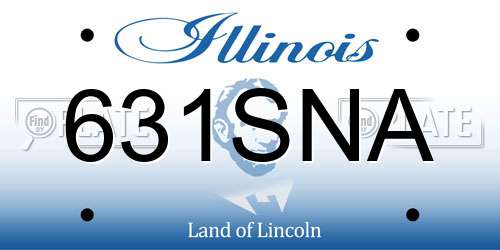 631SNA Illinois License Plate