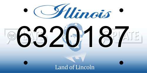 6320187 Illinois License Plate
