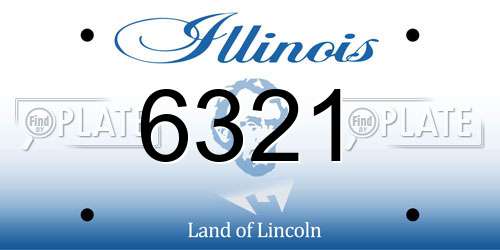 6321 Illinois License Plate