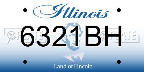 6321BH Illinois License Plate