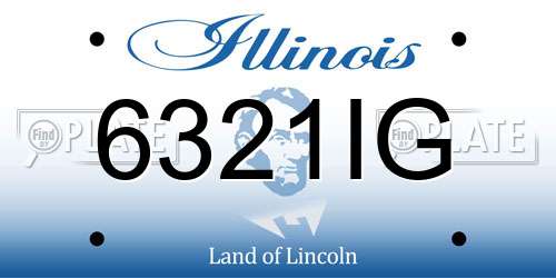 6321IG Illinois License Plate