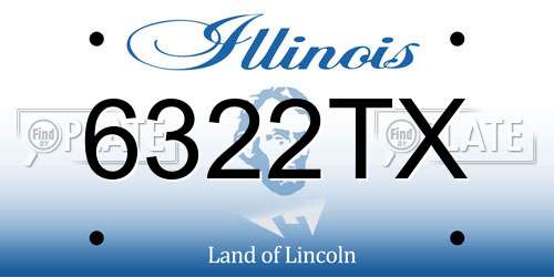 6322TX Illinois License Plate