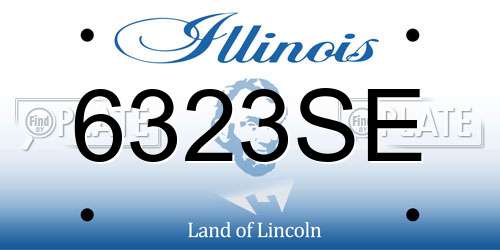 6323SE Illinois License Plate