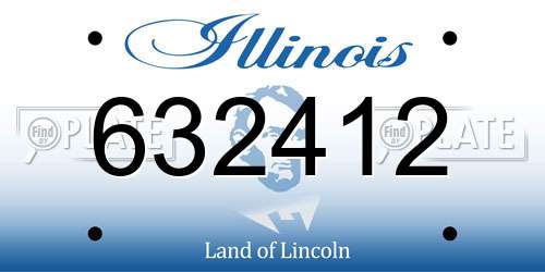 632412 Illinois License Plate