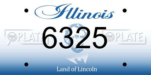 6325 Illinois License Plate