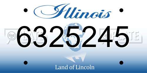 6325245 Illinois License Plate