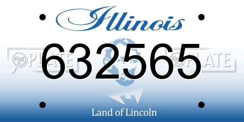 632565 Illinois License Plate