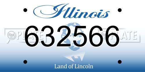 632566 Illinois License Plate
