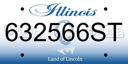 632566ST Illinois License Plate
