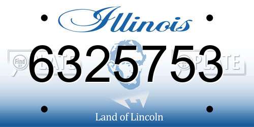 6325753 Illinois License Plate