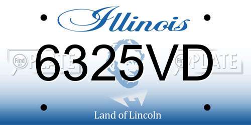 6325VD Illinois License Plate