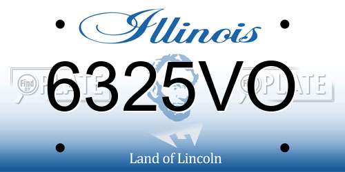 6325VO Illinois License Plate