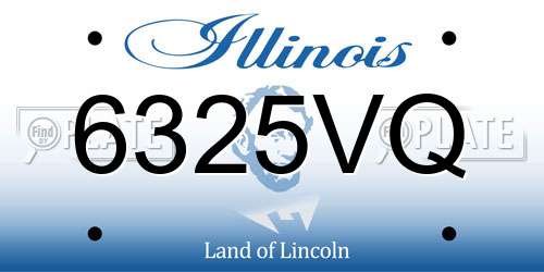 6325VQ Illinois License Plate
