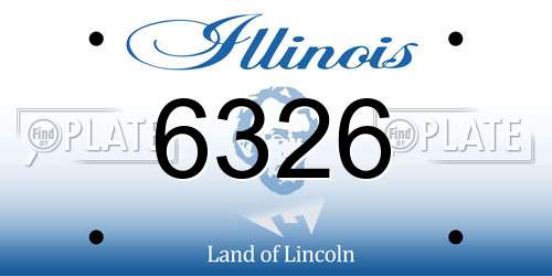 6326 Illinois License Plate