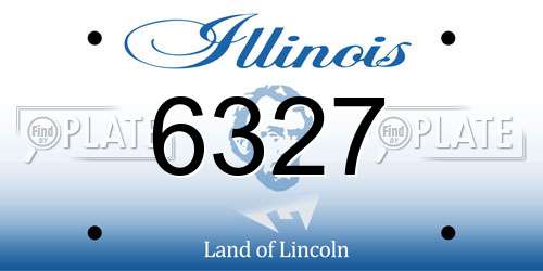 6327 Illinois License Plate