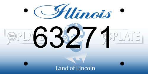 63271 Illinois License Plate