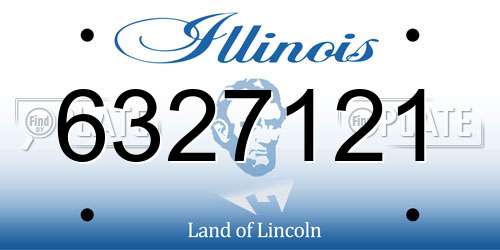 6327121 Illinois License Plate