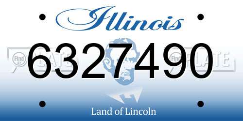6327490 Illinois License Plate