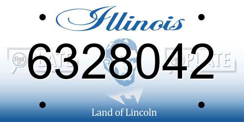 6328042 Illinois License Plate