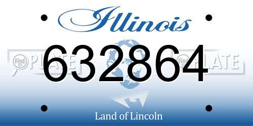 632864 Illinois License Plate