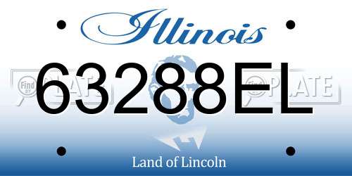 63288EL Illinois License Plate