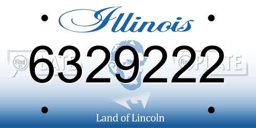 6329222 Illinois License Plate