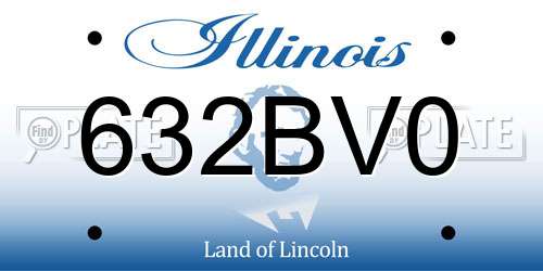 632BV0 Illinois License Plate