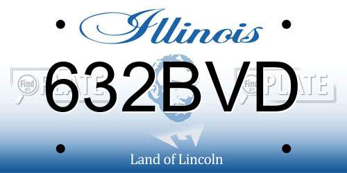632BVD Illinois License Plate