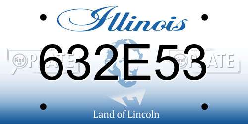 632E53 Illinois License Plate