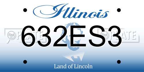 632ES3 Illinois License Plate