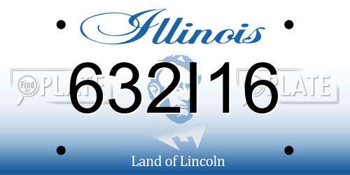632I16 Illinois License Plate