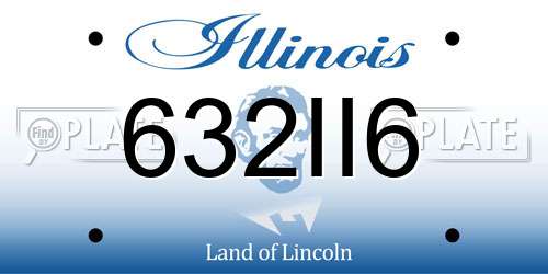 632II6 Illinois License Plate