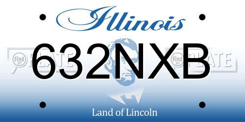 632NXB Illinois License Plate