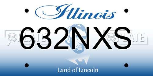 632NXS Illinois License Plate