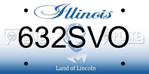 632SVO Illinois License Plate