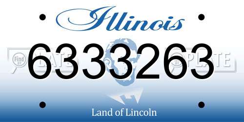 6333263 Illinois License Plate
