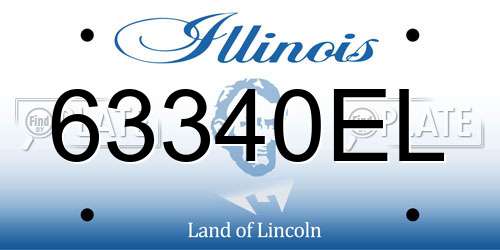 63340EL Illinois License Plate