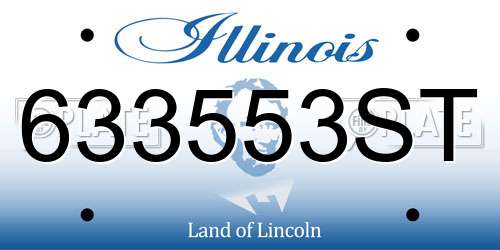 633553ST Illinois License Plate