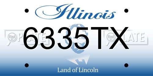 6335TX Illinois License Plate