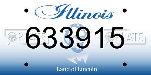 633915 Illinois License Plate