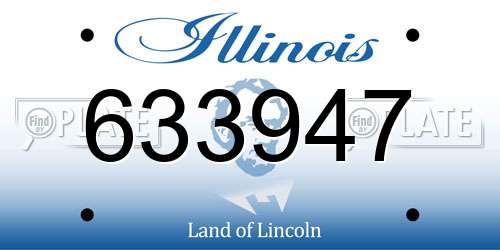 633947 Illinois License Plate