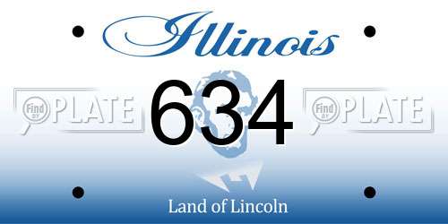 634 Illinois License Plate