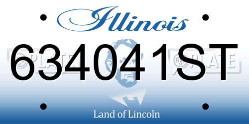 634041ST Illinois License Plate