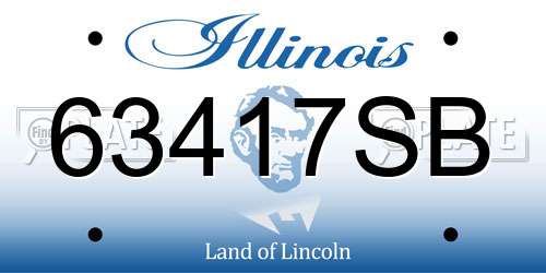 63417SB Illinois License Plate