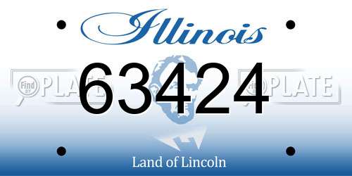 63424 Illinois License Plate