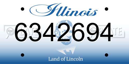 6342694 Illinois License Plate
