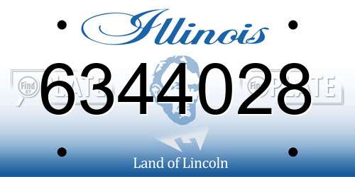 6344028 Illinois License Plate