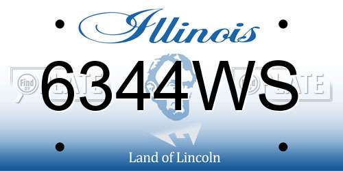6344WS Illinois License Plate